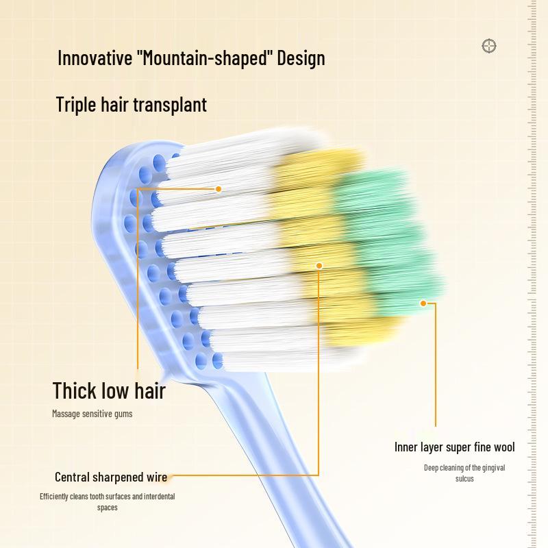 Sam's Style Misi Rou Adult Toothbrush Set - 6pcs Ultra-Fine Soft Bristle for Gum Care