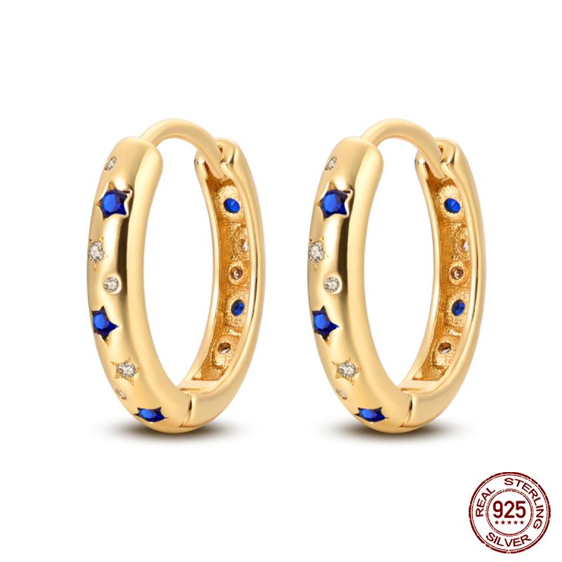 100% 925 Sterling Silver Rose Gold Heart Geometric Pave CZ Hoop Earrings For Women Wedding Engagement Birthday Jewelry Gift 2023