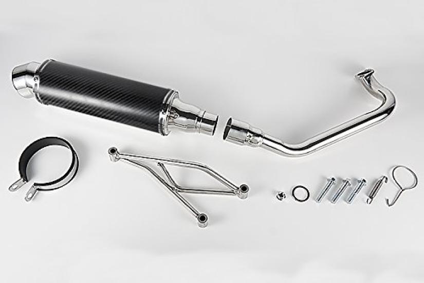 Bike Parts Center Custom Carbon Fiber Muffler for Suzuki Address V125/G/S CF4EA/4MA (Part Number 202902)