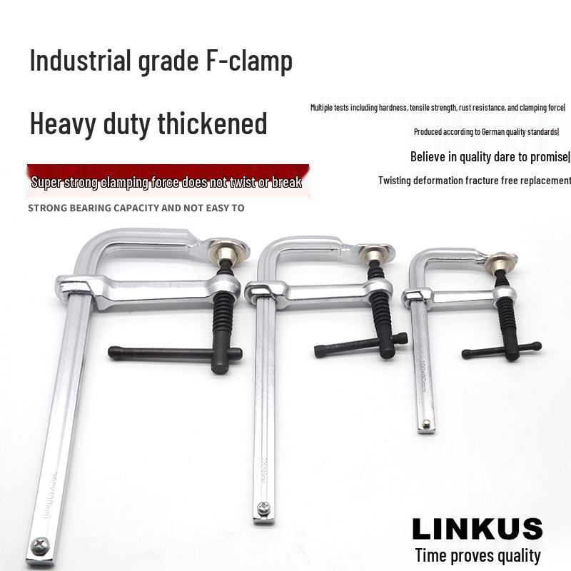 Тяжелый F-образный зажим: Промышленный кованый стальной зажим для деревообработки (60/80/100)