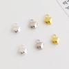 Gold-Plated S925 Sterling Silver Heart Pendant DIY Pearl Necklace/Bracelet Accessory