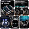 New GPS Track Smart Watch Men 5ATM Waterproof 1.96" Always Display Compass Heart Rate 530mAh Battery BT Call Smartwatch