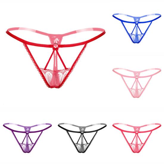 Sexy dentelle sangle G-String évider élastique string sous-vêtements femmes caleçons