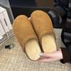 Comfortable and Versatile Thick-soled Cotton Slippers Women's New Velvet Warm Thick-soled Slippers In Autumn and Winter 2025 Outer Slippers