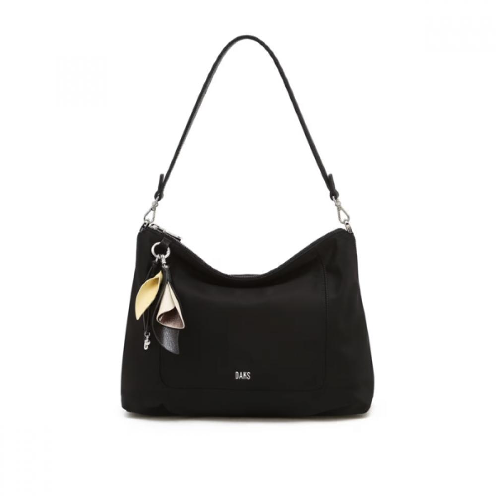 Daks Misty Flower Black Flower Charm Nylon Shoulder Bag Dcba6f527bk