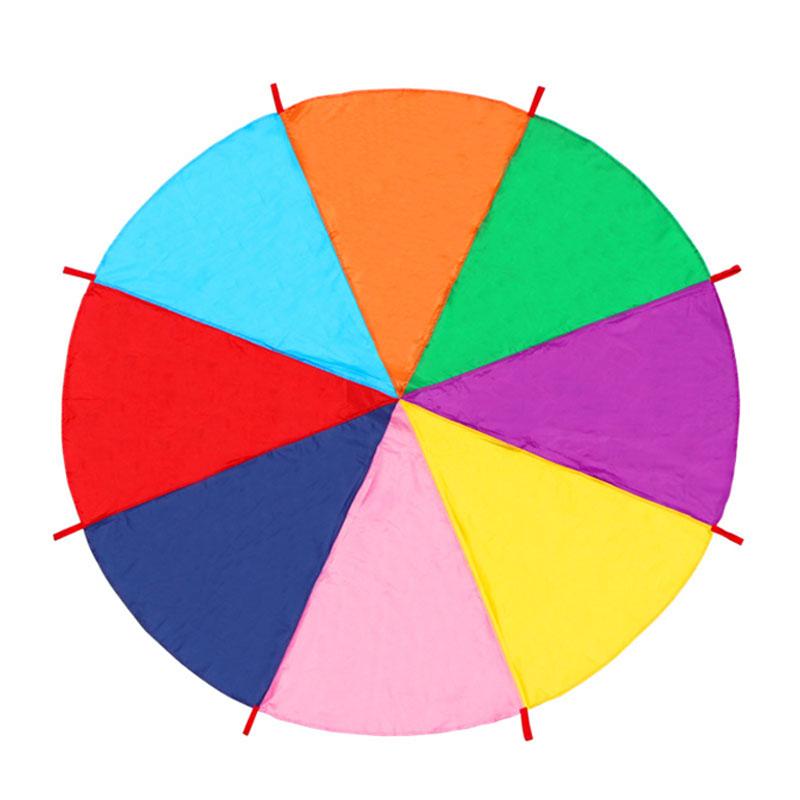 2-6 meter Rainbow Umbrella Outdoor Children's Game with Perception Training Equipment Parachute Activity Toys Parent Child