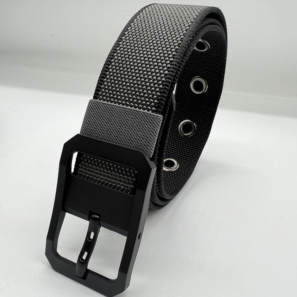 Needle Canvas Korean Denim Student Belt Quality Men'S High Quality Jeans Double Side Belt Buckle Casual