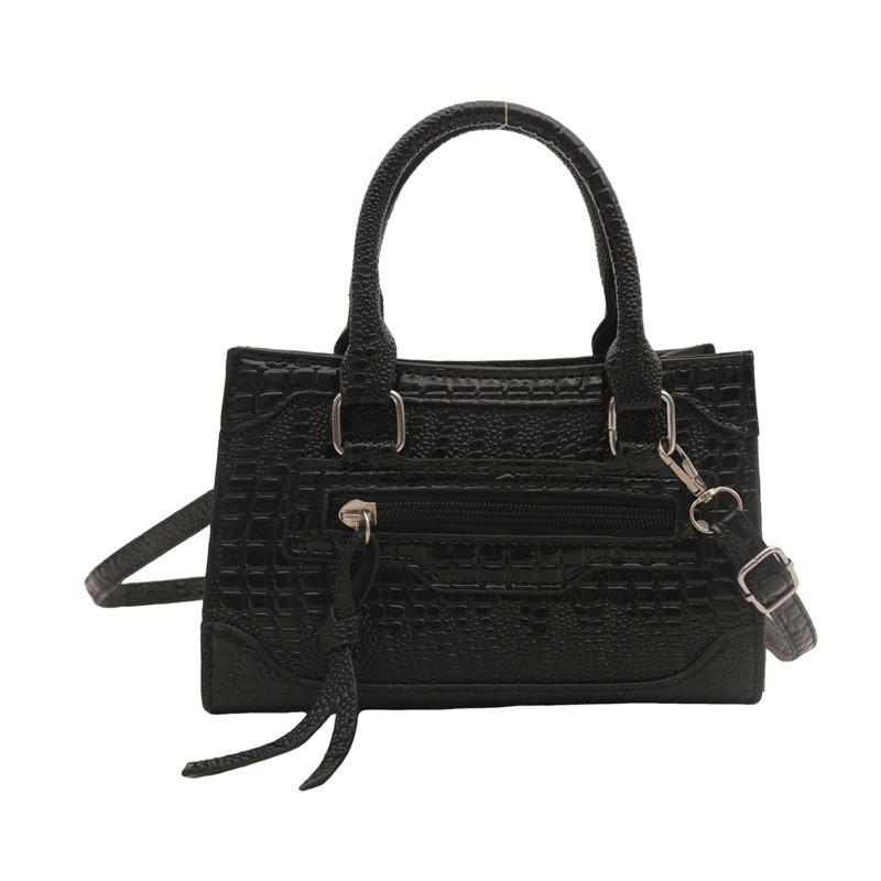 Trendy Street Style Pu Leather Small Square Crossbody Bag With Crocodile Pattern
