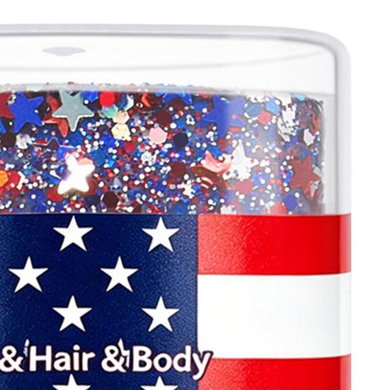 Patriotic Glitter Stick, Red White Blue Star Face Paint for Independence Day, Body Shimmer Crayon for Festival