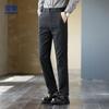 Luomeng Herren Herbst/Winter Gebürstete Business Casual Gerade Bein Hose