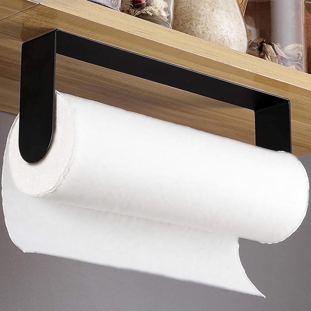 Acrylic Paper Towel Holder Self Adhesive Paper Towel Rack Kitchen Bathroom Laundry Room