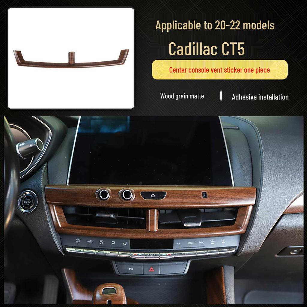 Cadillac CT5 (20-22) Carbon Fiber Interior Trim for Steering Wheel & Console