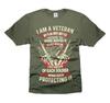 Mens I Am A Veteran T-shirt USA Patriotic Shirt Father's Day Gifts for Him Dad