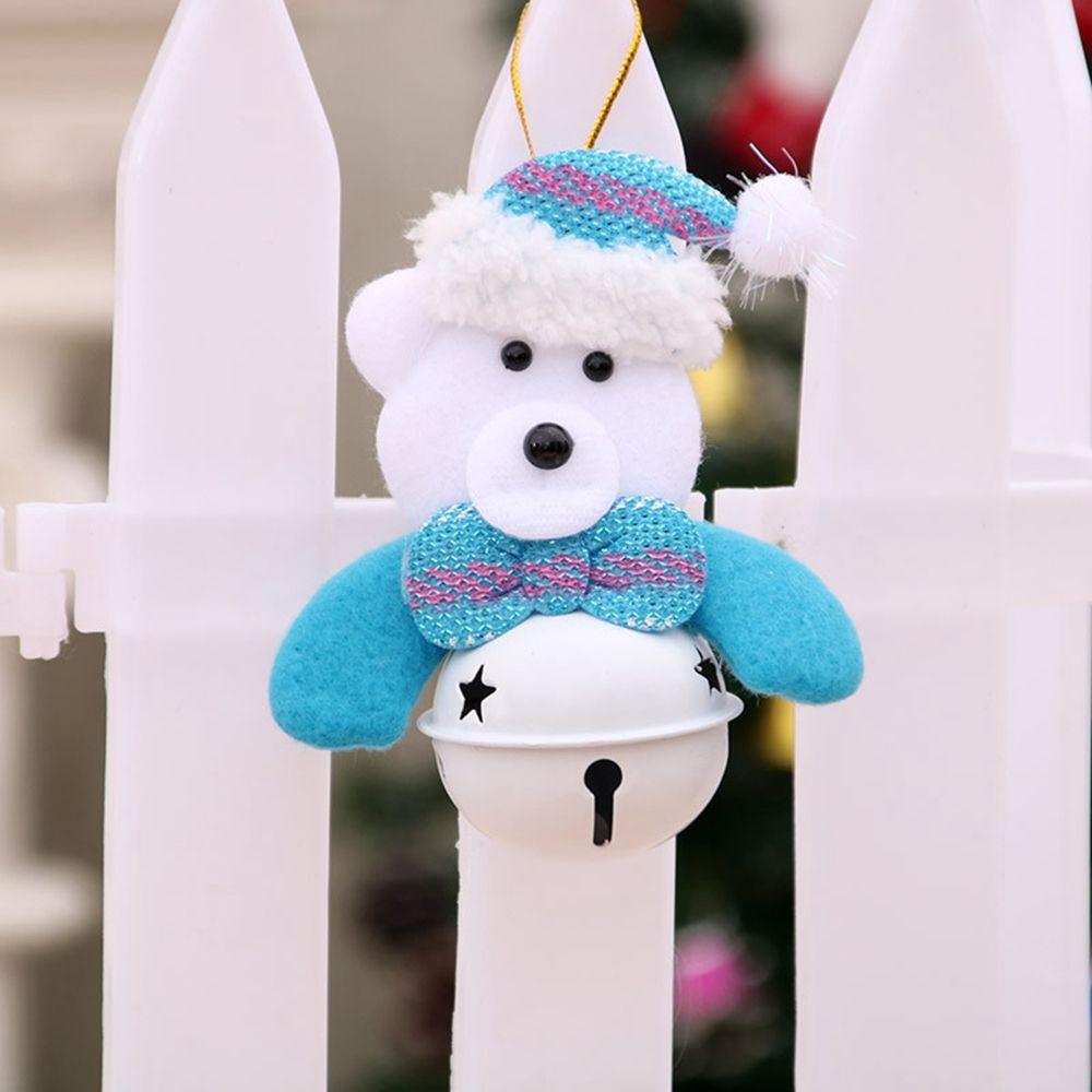 Kid Gift with Plush Doll Hanging Pendants Christmas Bells Xmas Tree Decor Christmas Ornaments
