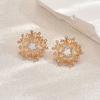 Sun Rhinestone Stud Earrings Zircon Heart Earring Luxury Star Earrings  Holiday