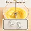 Stainless Steel Egg Whisk Semi-Automatic Hand Push Rotary Blender Manual Mixer Stirrer Kitchen Tool for Blending Whisking Beating Stirring