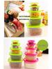 Square & Round Plastic Lunch Containers Set - Sealed, Compartmentalized, Freshness-Preserving Storage Boxes.