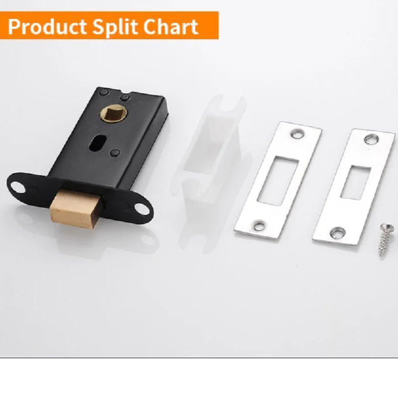 Stainless Steel Hidden Door Handle Lock Invisible Recessed Round Ring Hidden Door  Lock Knob Wardrobe Pulls Locker Home Hardware