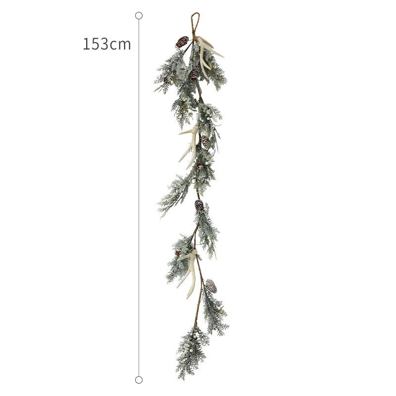 Artificial Christmas vine hanging flowers for wall decoration rattan fake plants leaves garland romantic wedding home decoration