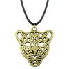 Pendentif Faune du Royaume Animalier Métal Bronze Antique Collier Ras-du-cou pour Femme Cadeau Mode