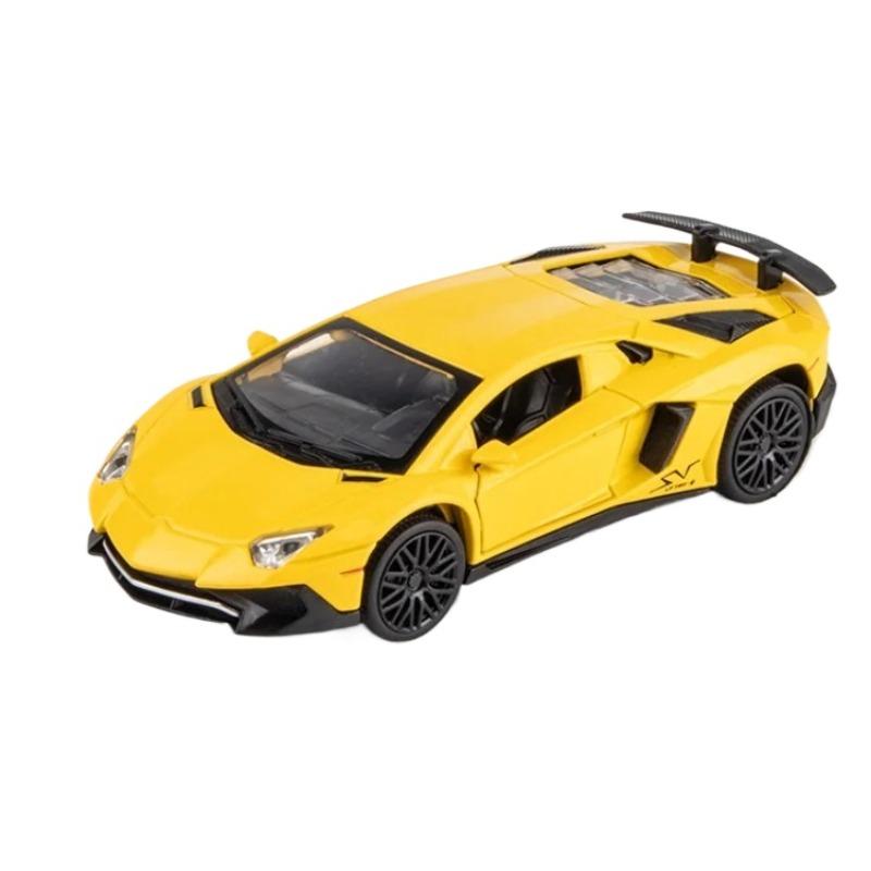 1/32 Lamborghini LP750 Alloy Sports Car Model, Simulated Interior Details, Cool Lighting and Sound Effects, Exquisite Desktop Ornaments