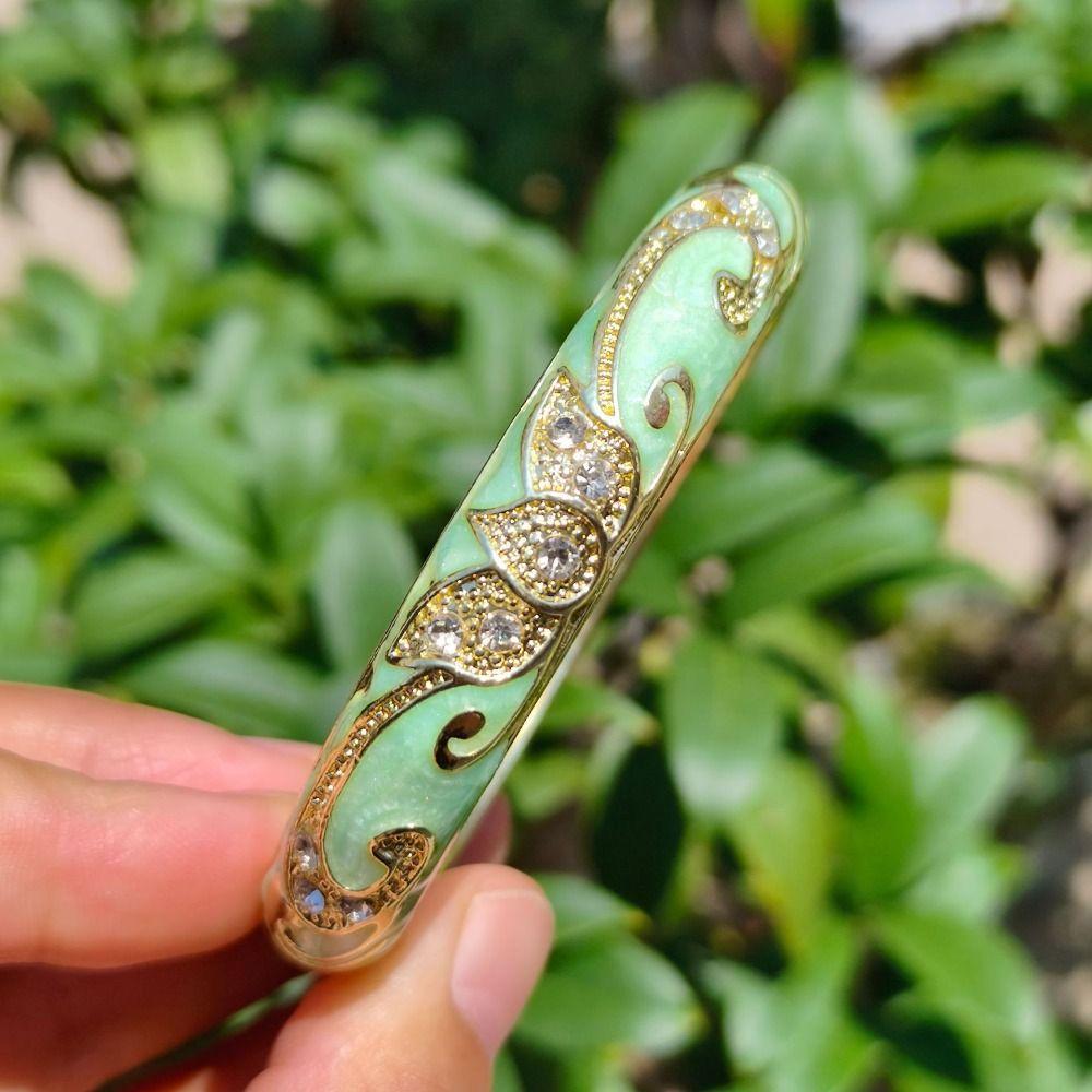 1cm Colored Dropper Oil Bangle Crown Women's Hand Bracelet Crown Cloisonne Bracelet Jewelry Gifts
