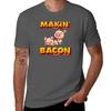 Makin Bacon Funny Adult Valentines Day Gag Gift TShirt Big Size Short Sleeve Casual Top TShirt