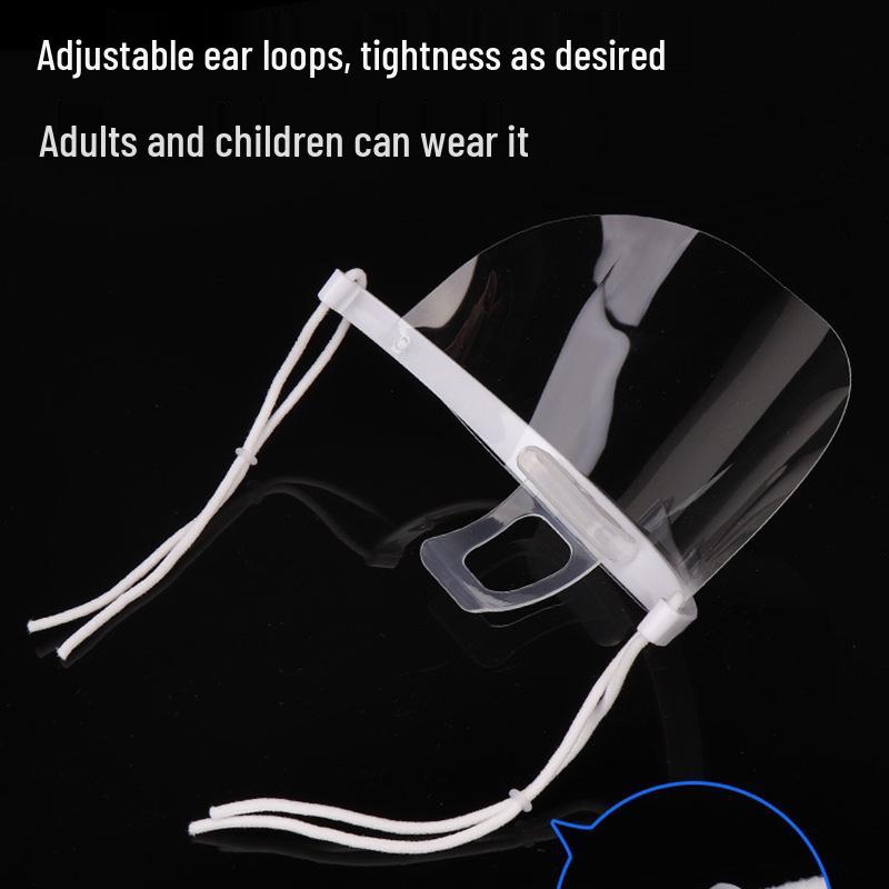 Clear Dining Mask: Anti-Fog Chef Face Shield, Transparent Kitchen Protector, Anti-Saliva Guard