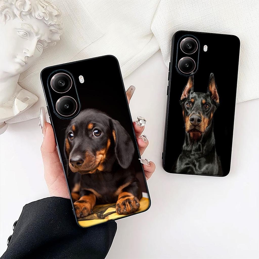 Dobermann Dackel Hund Handyhülle für Xiaomi Redmi Note 12 11 10 A3 Pro 10A 10C 12C Note12 5G Hülle Gehäuse