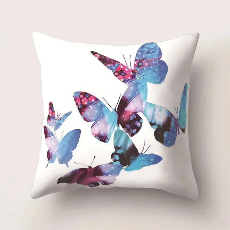 Bunter Schmetterlingsmuster Kissenbezug Auto Wohnzimmer Sofa Kissenbezug Luxuriöse Heimdekoration Kissenbezug