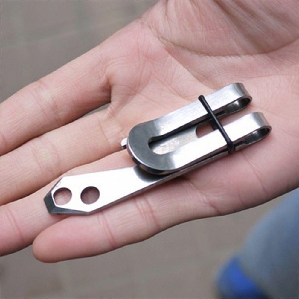 Clip Waist Clip Stainless Steel Ticket Holder Bill Clip Money Clips Hanging Keyhchains Cash Holder