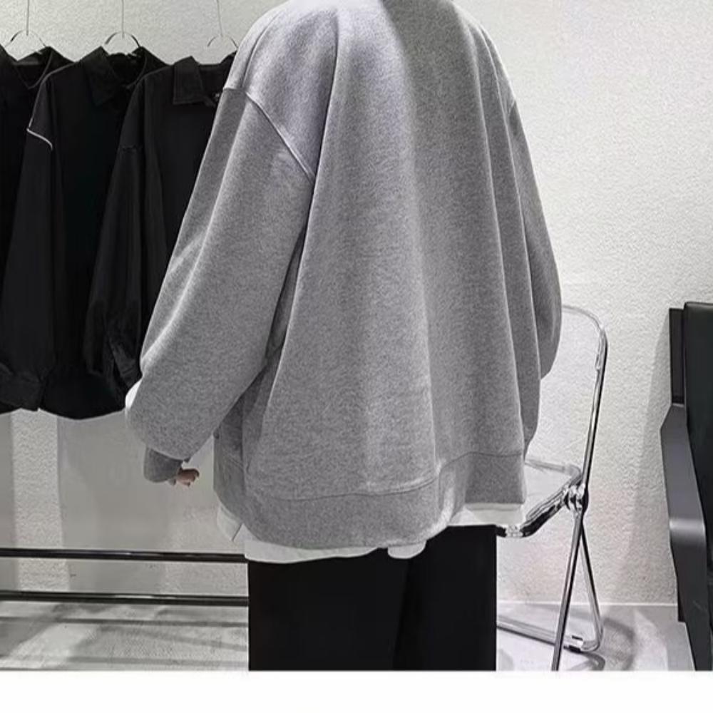 Cardigan Hoodie Men's Autumn New Style Men's Zipper Jacket Plus Size Casual Hooded Jacket