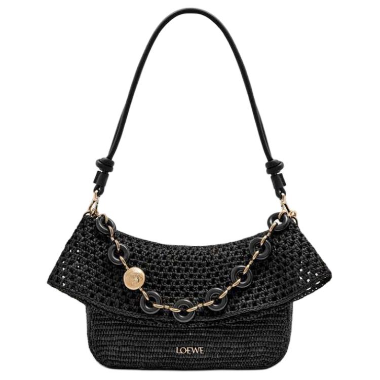 

Loewe Medium Ola Bag Black Women Shoulder_bags AP22P22X02-1100 Basic Set (Bag+Dust Bag)