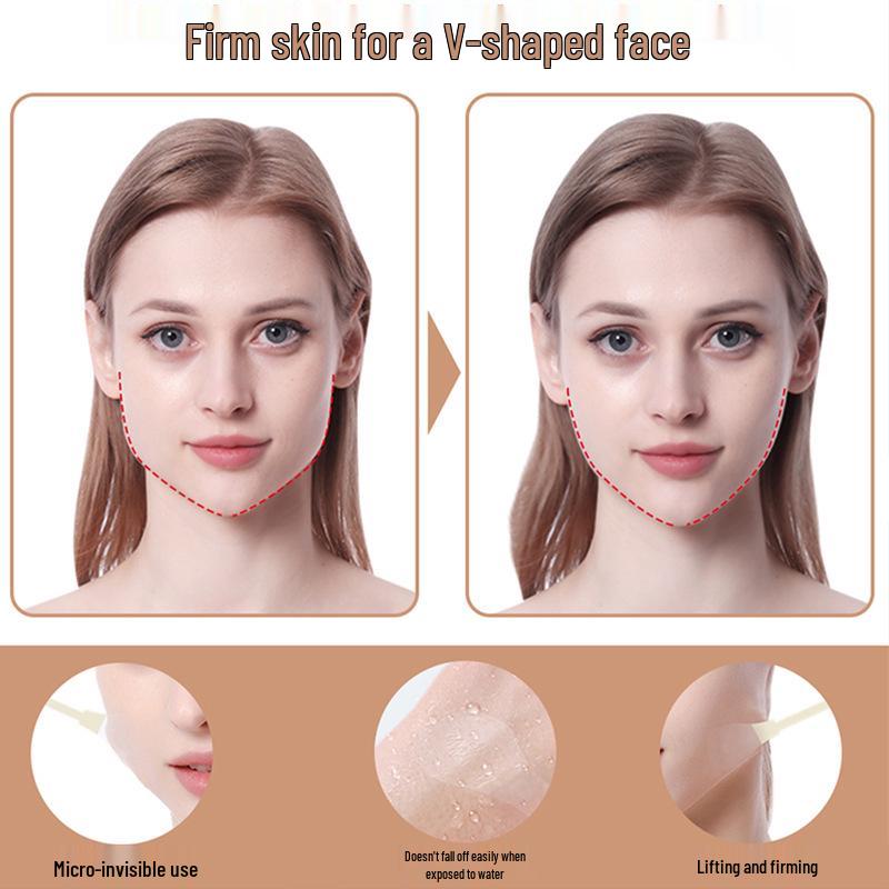 Enhanced V-Face Droplet Stickers: Lift & Firm Facial Contours, Reduce Fine Lines, Invisible Support.