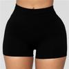 Damen Sexy Skinny High Waist Stretch Shorts Sommer Einfarbig Yoga Kurzhose