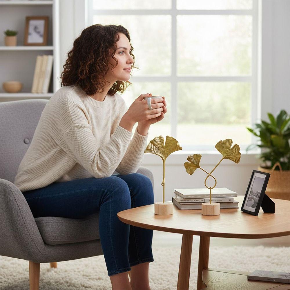 Wood Base Decorative Handicraft Metal Ironwork Desktop Ornament  Home Decoration