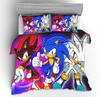 3D Cartoon S-Sonics Wallpaper Anime Digital Printing Bedding Set 2/3piece Duvet Cover Comforter Bed Youth Kids Girl Boys Gifts