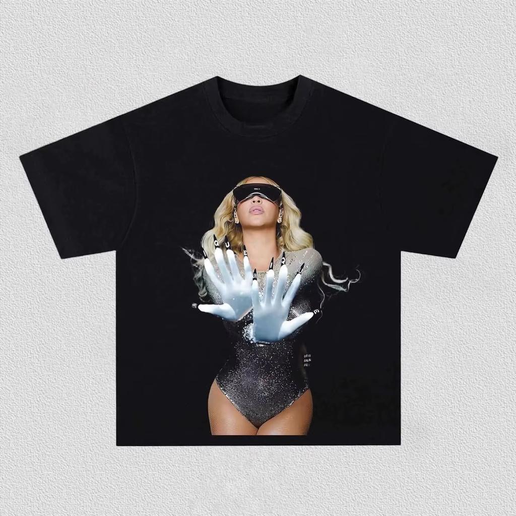 Beyonc Renaissance Tour Graphic T Shirt Unisex Unisex Futuristic Stage Cotton Short Sleeve Streetwear Tee