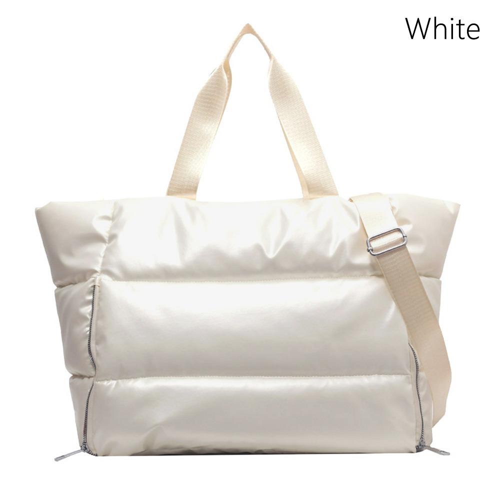 New Nylon Women Gym Bag Wet and Dry Separation Large Capacity Sports Bag Waterproof Soft Shoulder Bag Gym Yoga & Travel белый