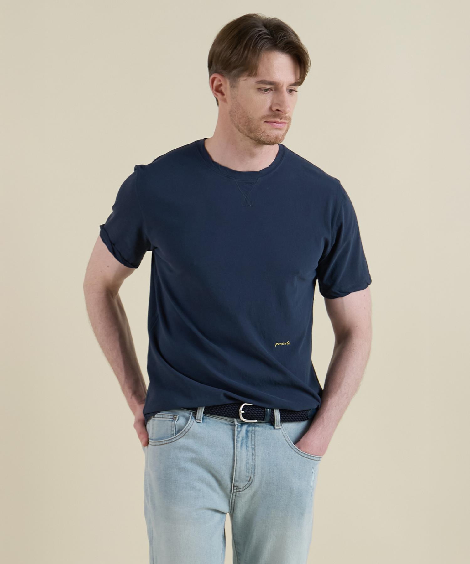 Panicalle Blue Vintage Washed T-Shirt (Type B) Grey/Xl