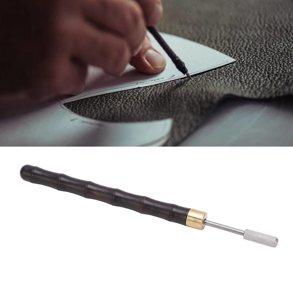 Leather Edge Dye Pen Glossy Rolling Bamboo Shape Leather Dye Pen with Sandalwood Handle Edge Dye Pen for Leather DIY Craft