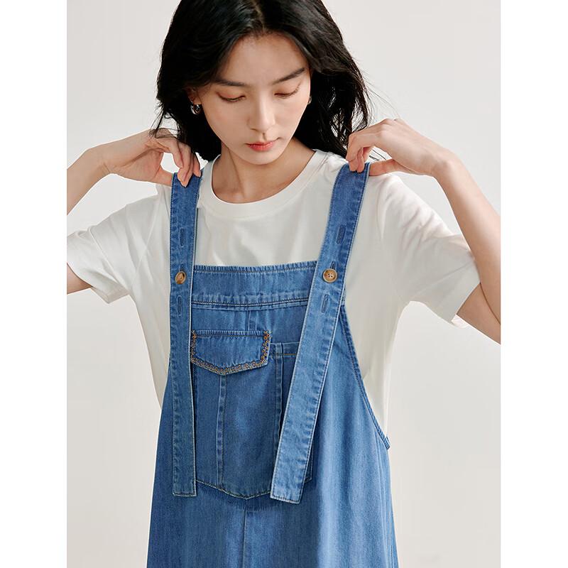 Inman Women's Lyocell Cotton Denim Overall Dress