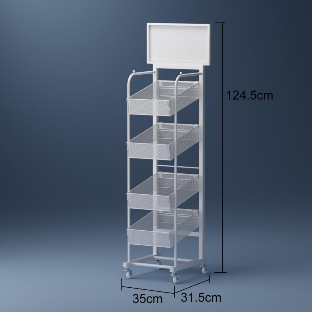 Umbrella Display Rack Mobile Rolling Slim for Convenience Stores