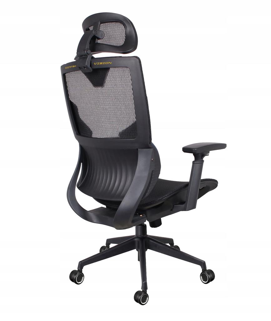Cortek Black Vision Office Breathable Swivel Chair For Gamers