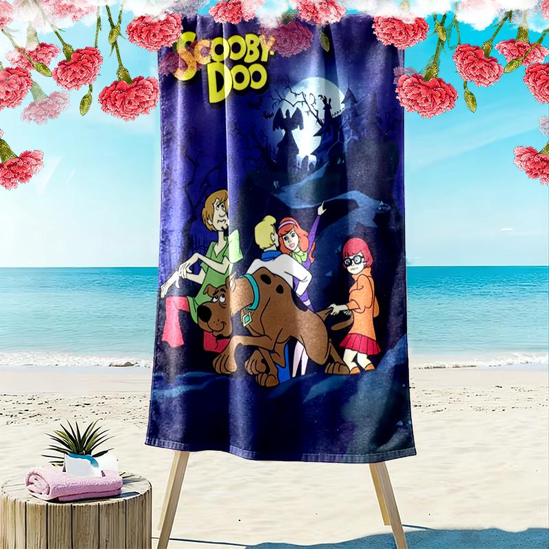 SCOOBY-DOO Beach Towel, Lightweight Beach Towel, Tropical Style, Ideal Holiday Gift For Family