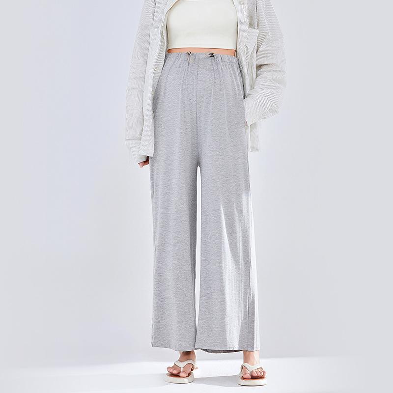 Maternity Pants Wear Loose Home Modal Maternity Clothing Spring and Summer New Thin High-waisted Large-size Maternity Wide-leg Pants