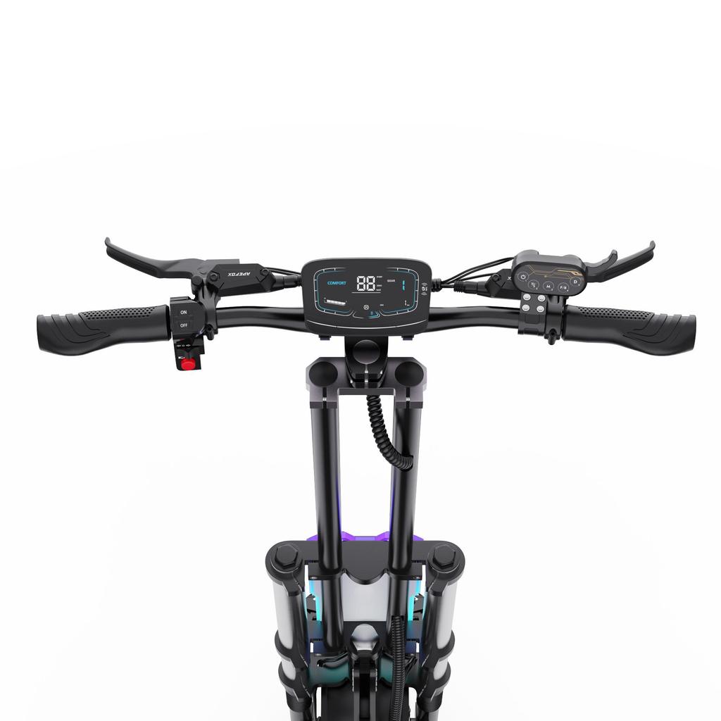 APEFOX T90 Adult Electric Scooter 2100W Dual Motors Blackgrey 13-inch Urban Off-road Tires 60V 31.2Ah Battery.