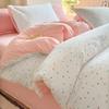 A-Class Double-Layer Yarn Floral Bedding Set Bubble Cotton Skin Friendly Summer Duvet Cover Sets Ins Soft Bed Linens for Home