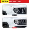 TESIN Car Front Headlight Decoration Cover for Jeep Renegade 2016 2017 2018 Head Light Lamp Hoods Trim Ring Exterior Accessories