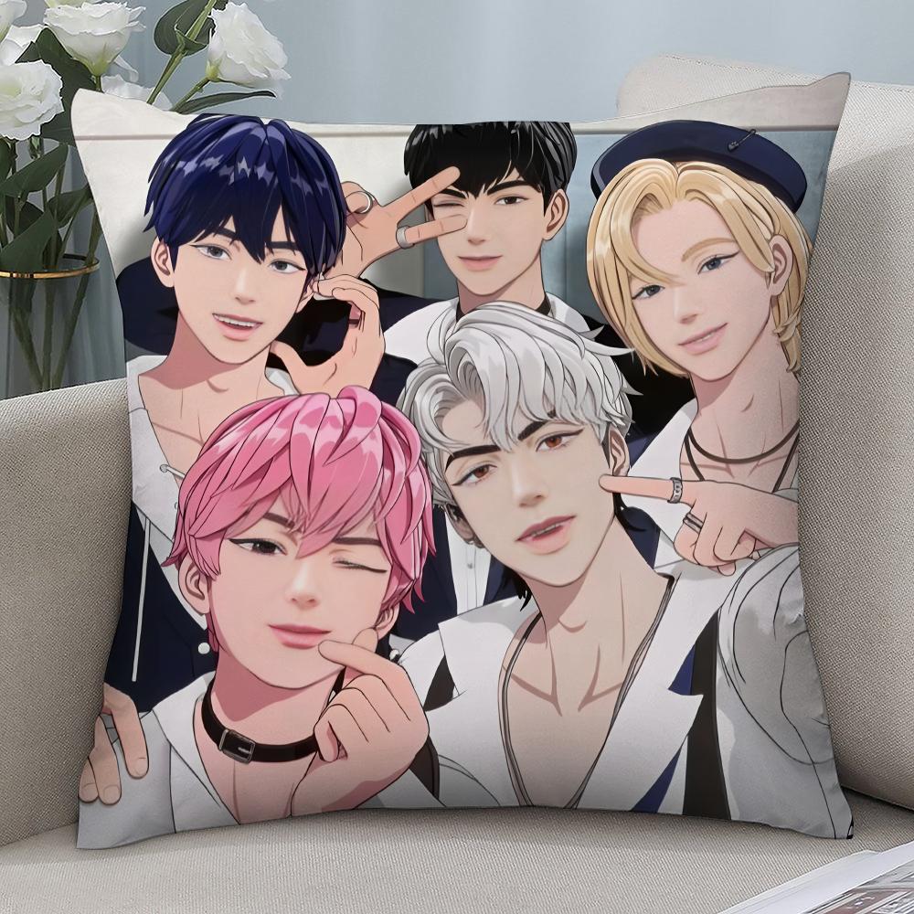 Kpop Style P-Plave Pillow Case 3D Print Polyester Fiber 40*40 Cm Home Sofa Throw Pillow Cover Decoration Festival Gift